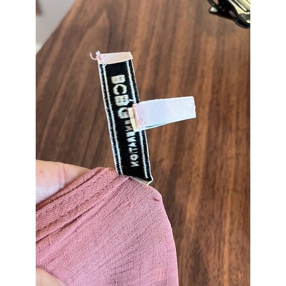 BCBG Romper Women L Pink Ruffle Neutral Minimalist Festival Y2K Feminine Girly - Picture 12 of 13